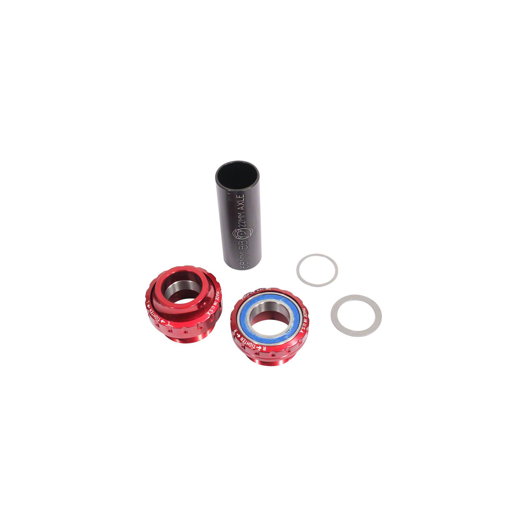 Profile Racing Elite 22mm Outboard Bearing Bottom Bracket Red, No ...