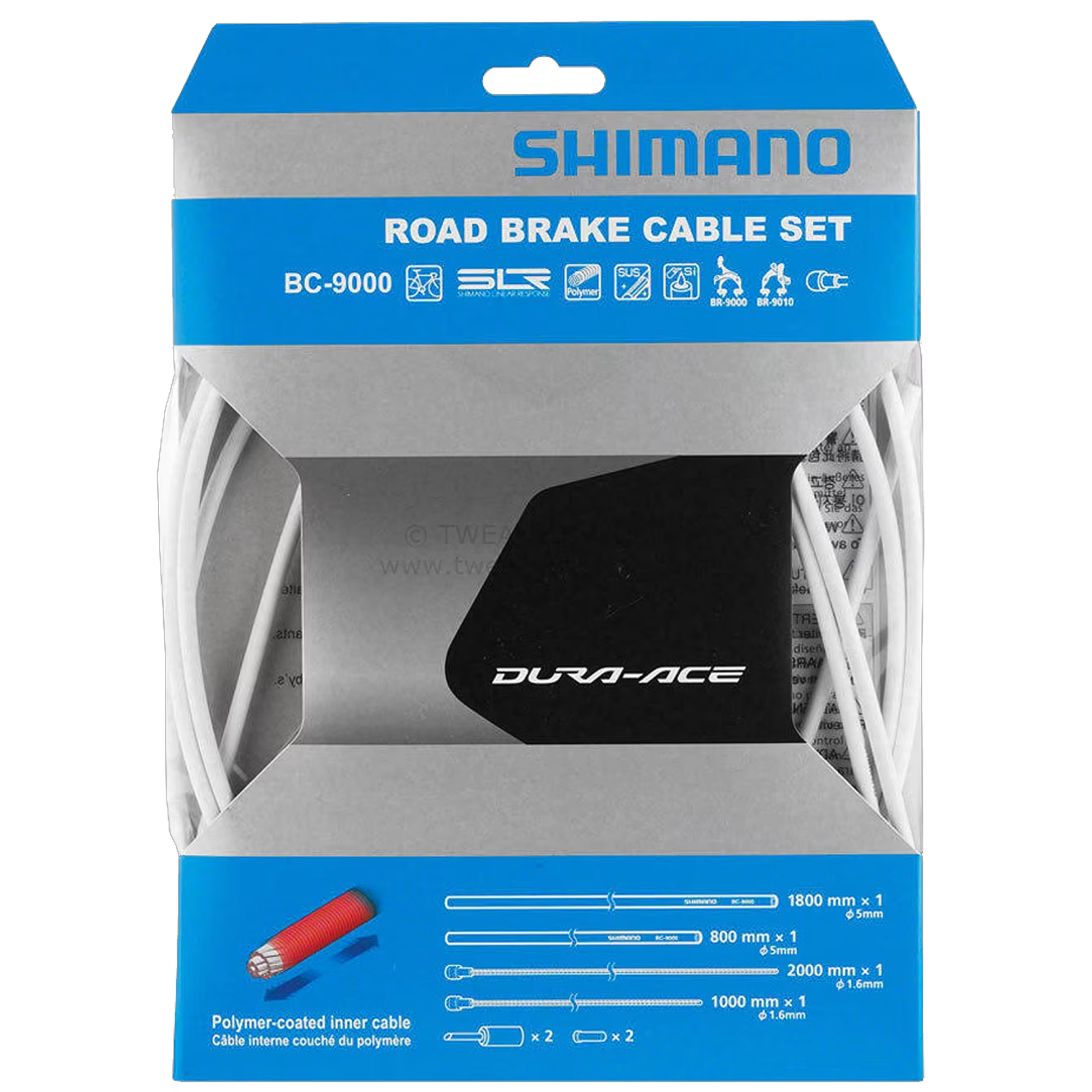 Shimano Polymer Brake Cable and Housing Set White
