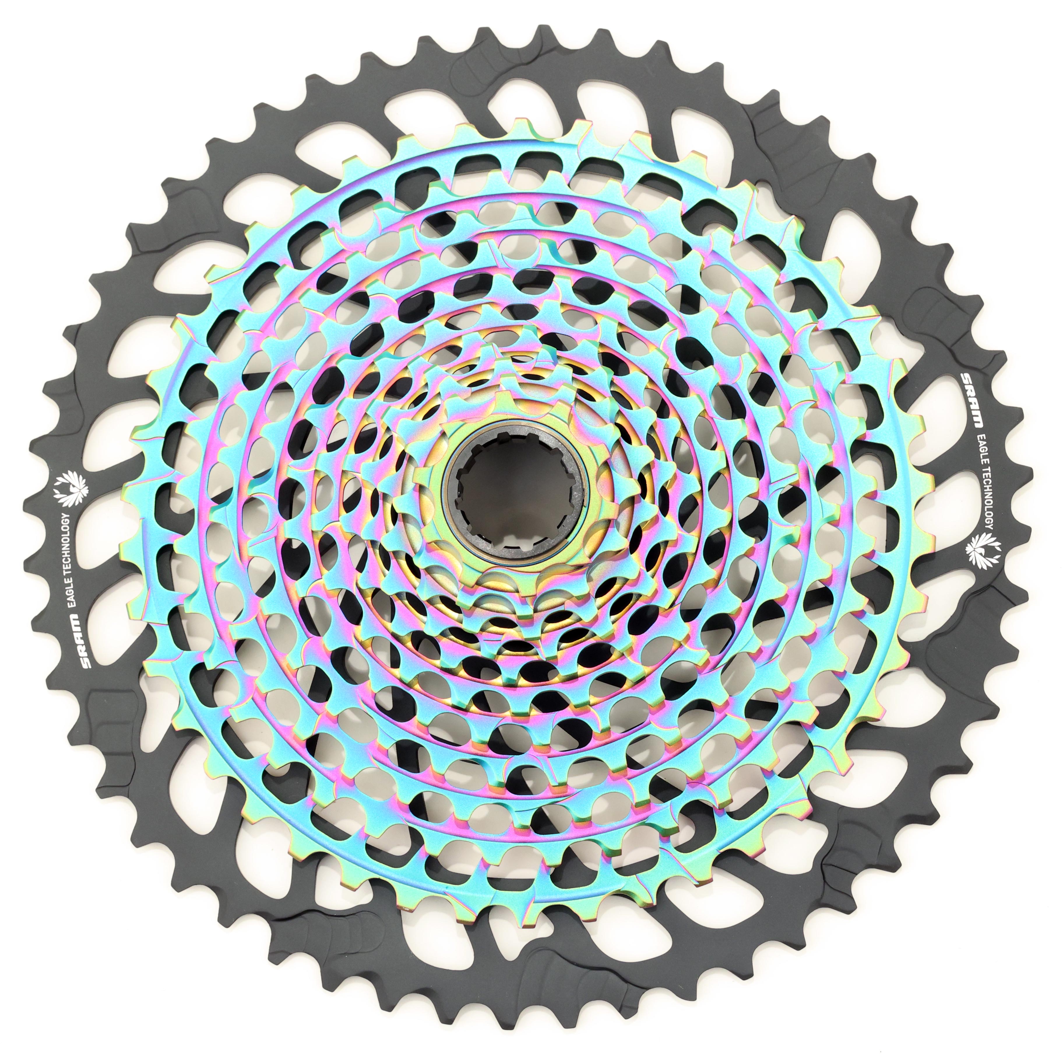 SRAMスプロケットXG-1299 RAINBOW 10-50 12S Sram Eagle XX1 XG-1299 12-Speed Casette, 10-52t Rainbow, For